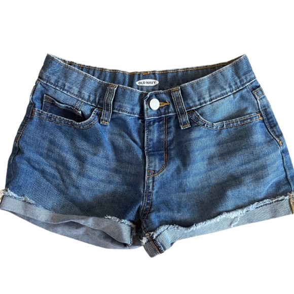 Girls Cuffed Denim Old Navy Shorts - Picture 1 of 4